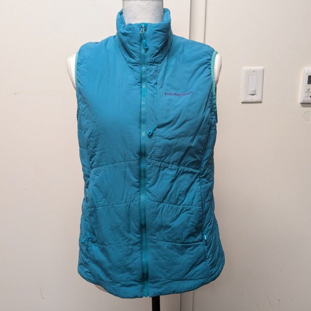 Patagonia Nano-Air Insulated Full Zip Vest Teal and Purple Women's Medium